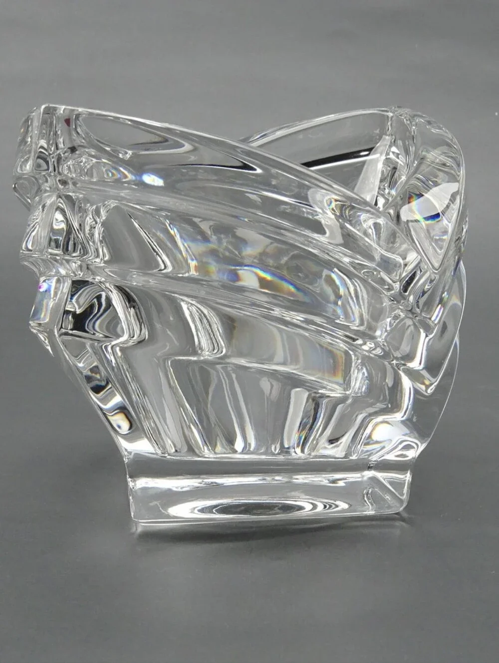 Vintage Mikasa Crystal Art Deco Votive Candle Holder/Trinket Dish - Germany